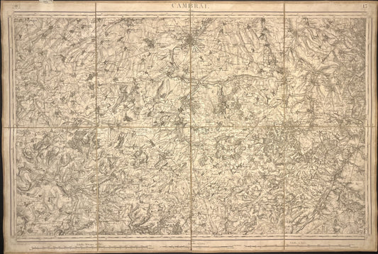 Carte Etat-Major ancienne Cambrai