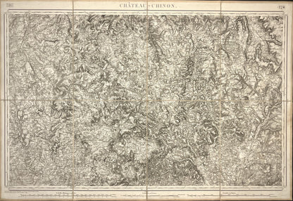 Carte Etat-Major ancienne Chateau-Chinon