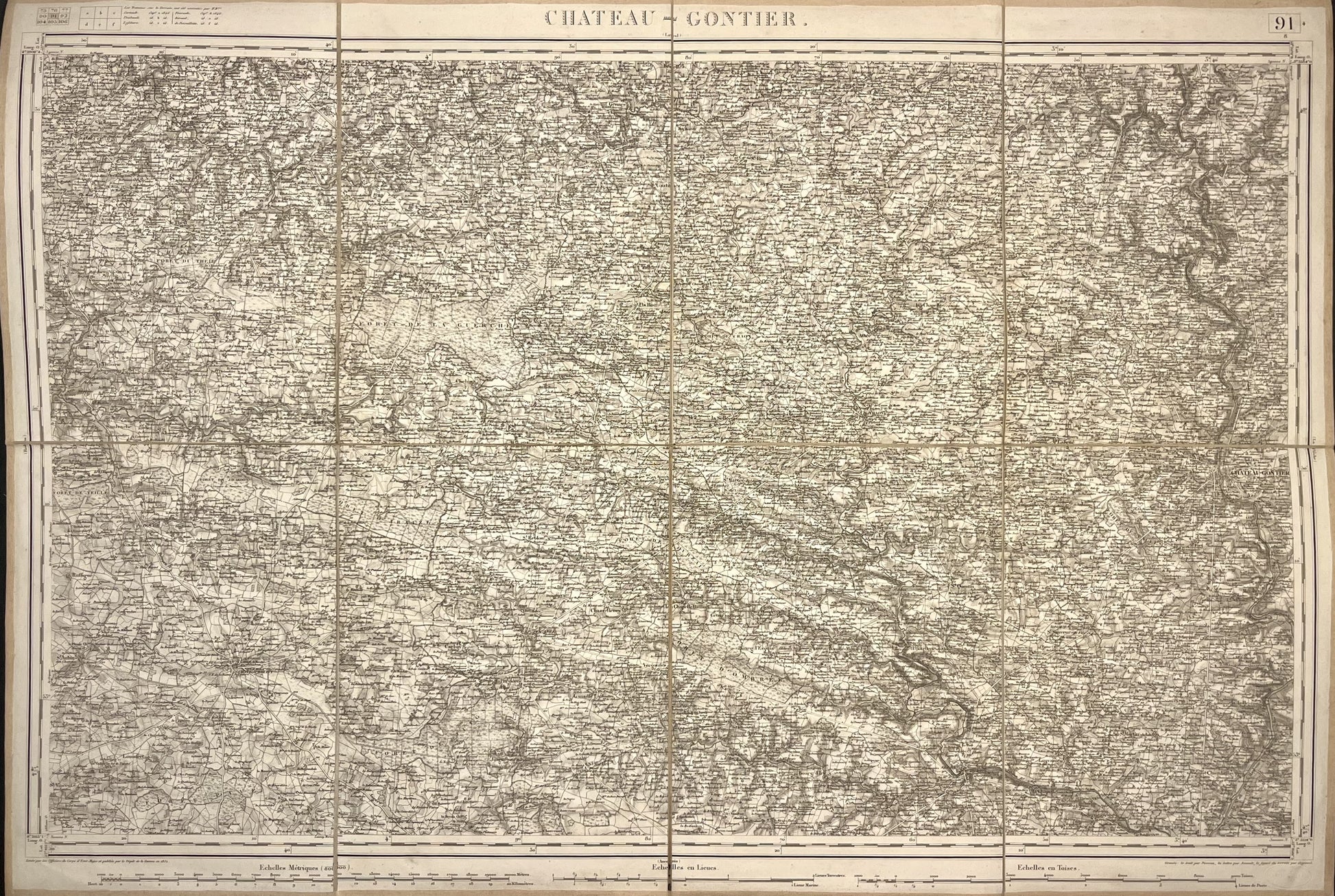 Carte Etat-Major ancienne Chateau-Gontier