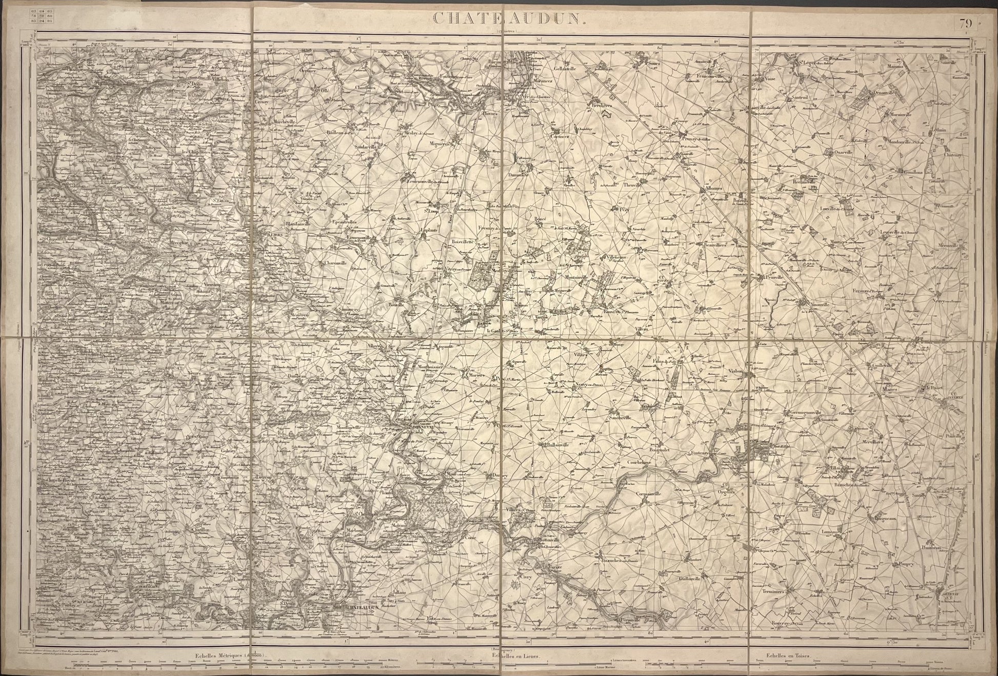 Carte Etat-Major ancienne Chateaudun