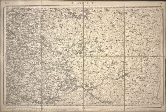 Carte Etat-Major ancienne Chateaudun