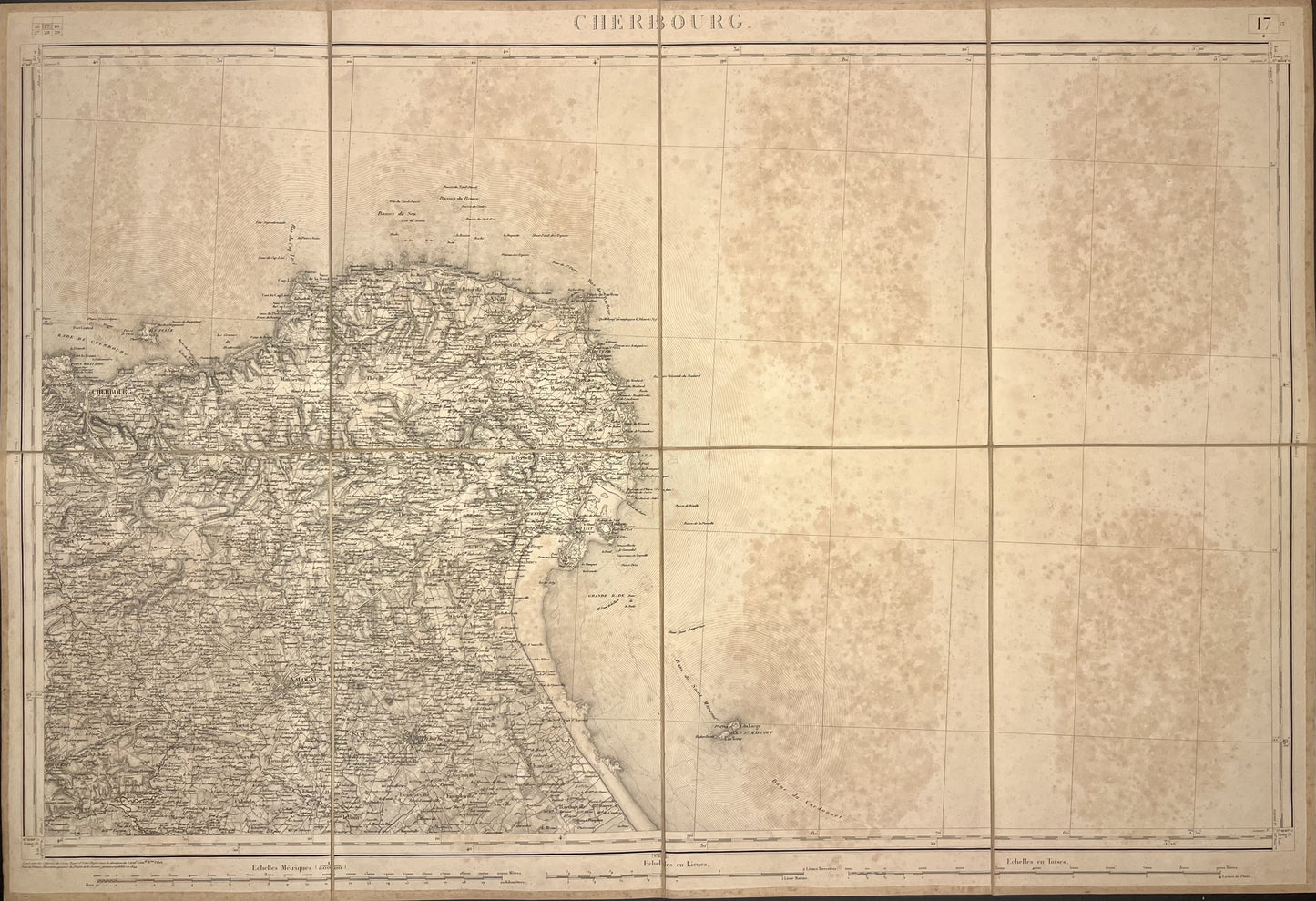 Carte Etat-Major ancienne Cherbourg