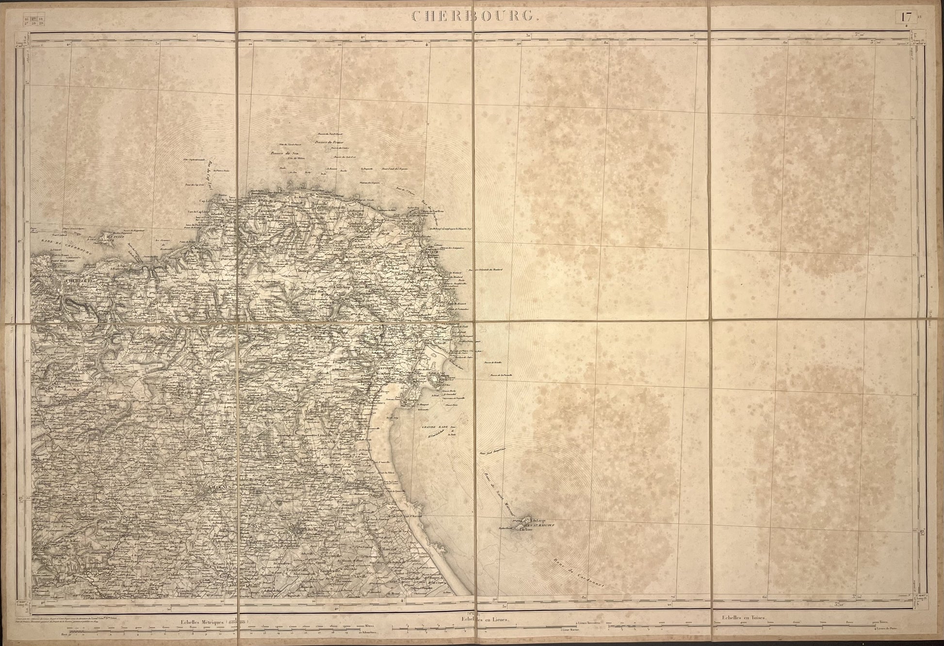 Carte Etat-Major ancienne Cherbourg