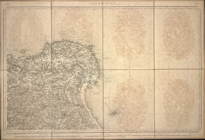 Carte Etat-Major ancienne Cherbourg