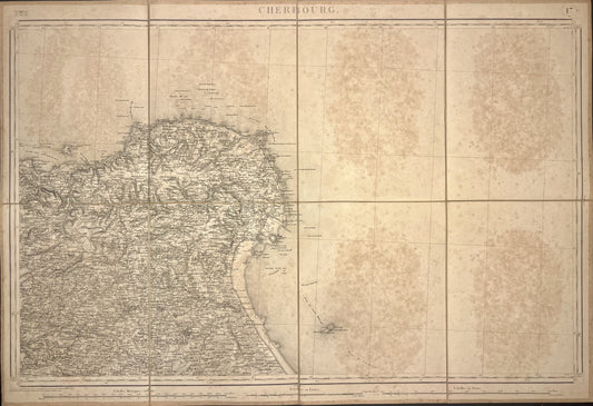 Carte Etat-Major ancienne Cherbourg
