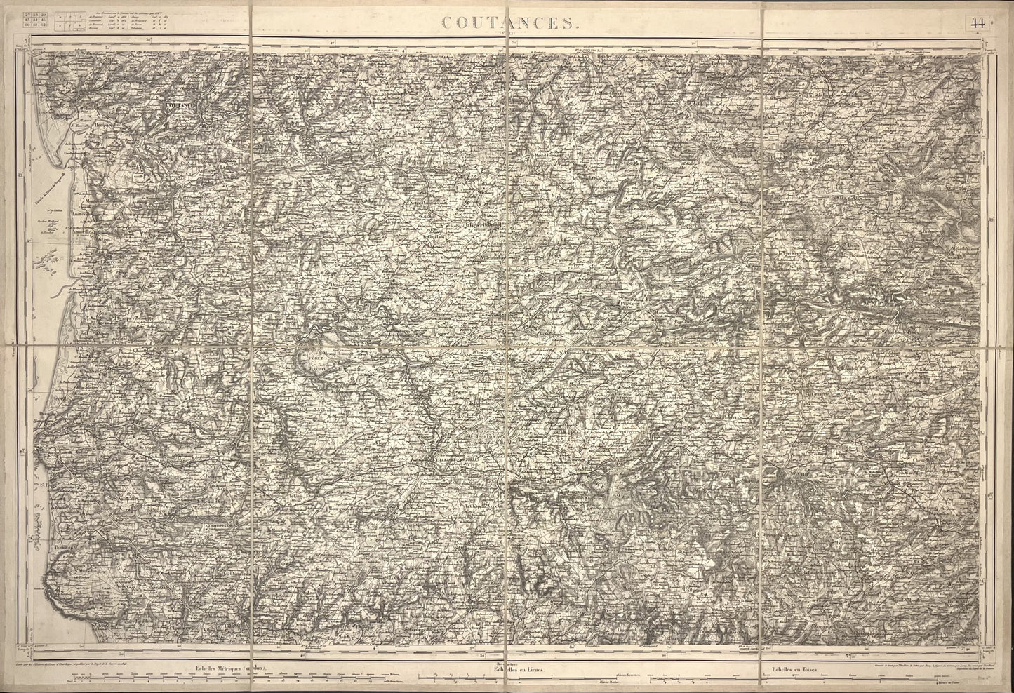 Carte Etat-Major ancienne Coutances