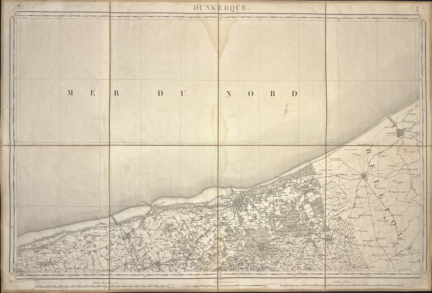 Carte Etat-Major ancienne Dunkerque