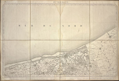 Carte Etat-Major ancienne Dunkerque