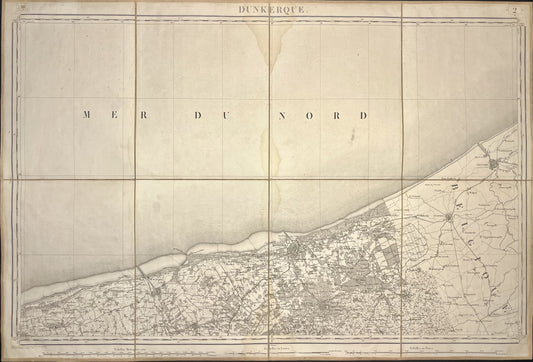 Carte Etat-Major ancienne Dunkerque