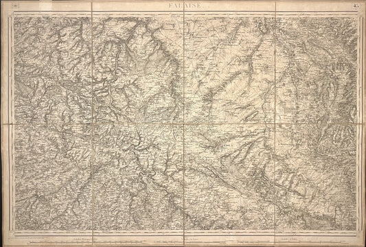 Carte Etat-Major ancienne Falaise