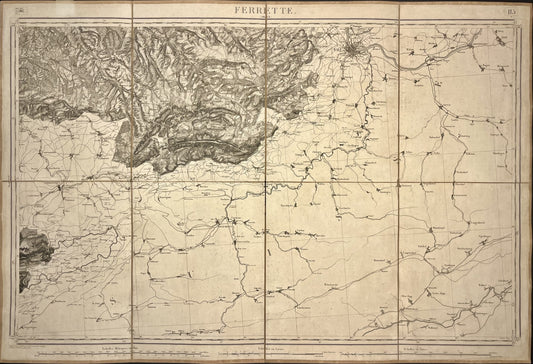 Carte Etat-Major ancienne Ferrette