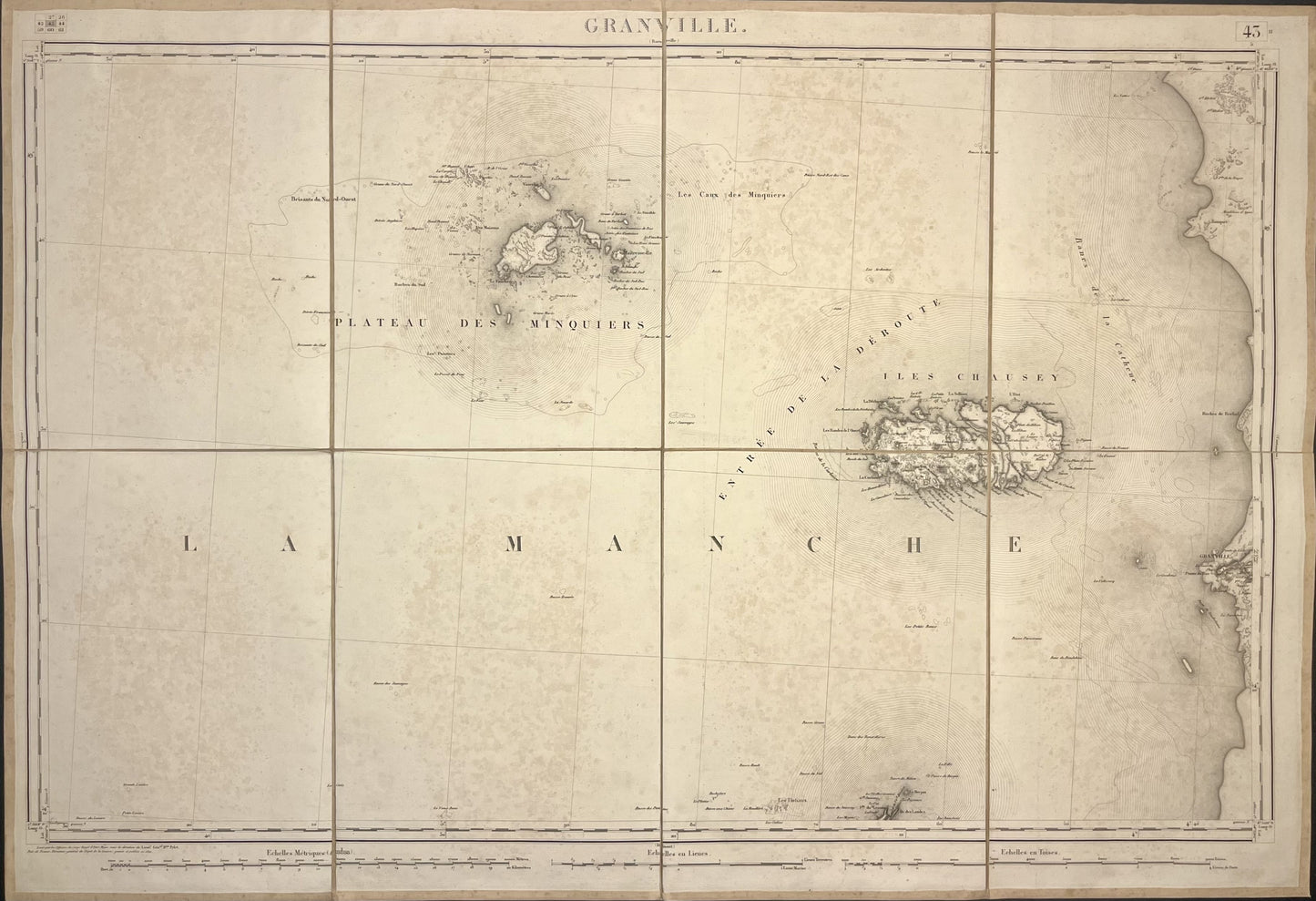 Carte Etat-Major ancienne Granville