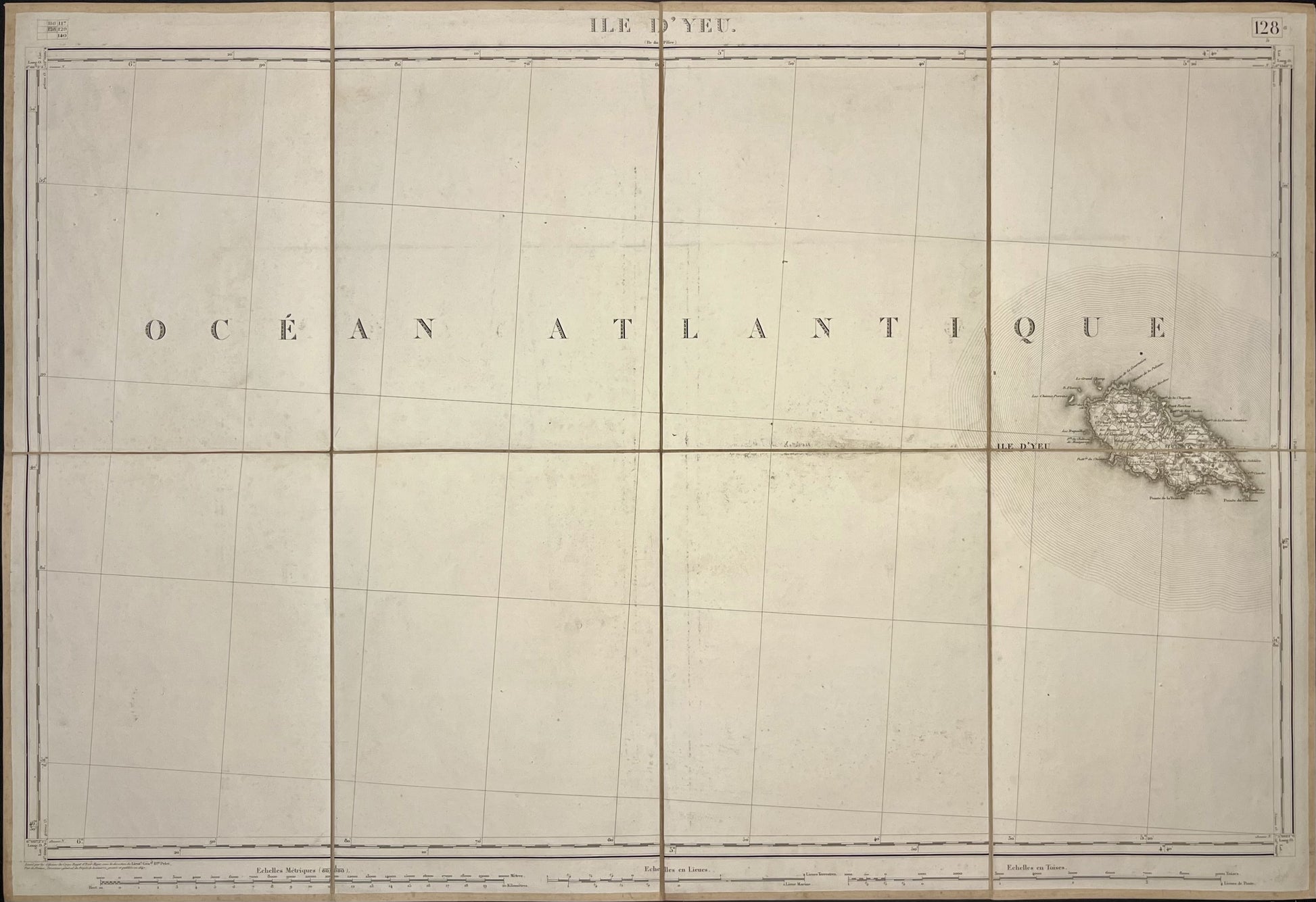Carte Etat-Major ancienne Ile d Yeu