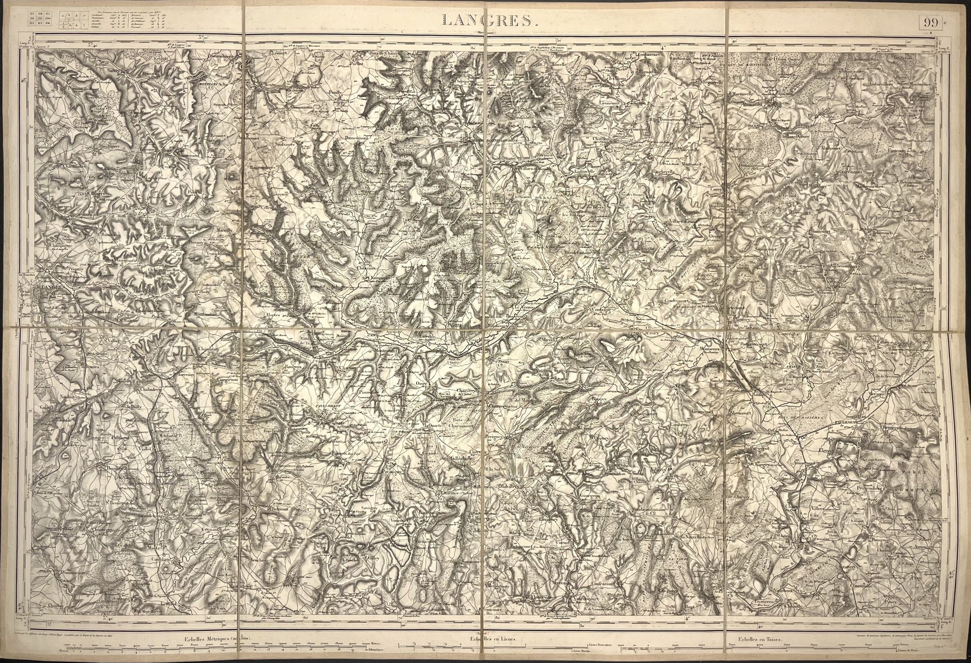 Carte Etat-Major ancienne Langres