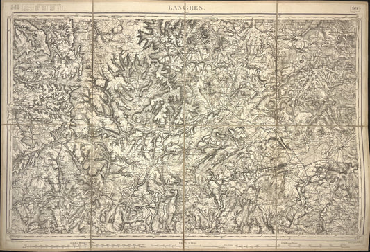 Carte Etat-Major ancienne Langres