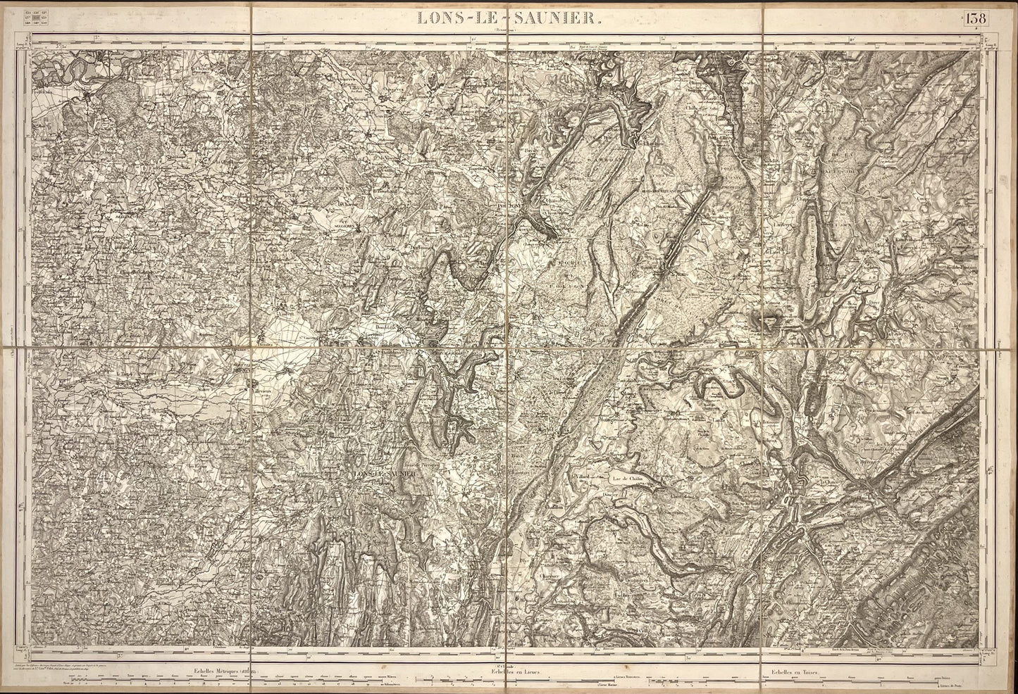 Carte Etat-Major ancienne Lons-le-Saunier