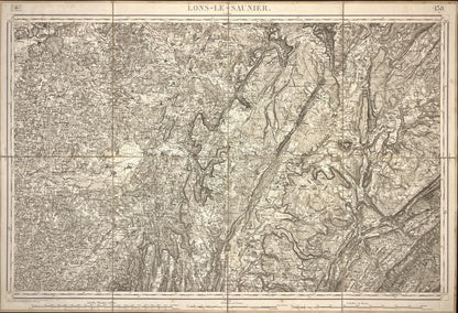 Carte Etat-Major ancienne Lons-le-Saunier