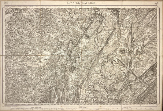 Carte Etat-Major ancienne Lons-le-Saunier