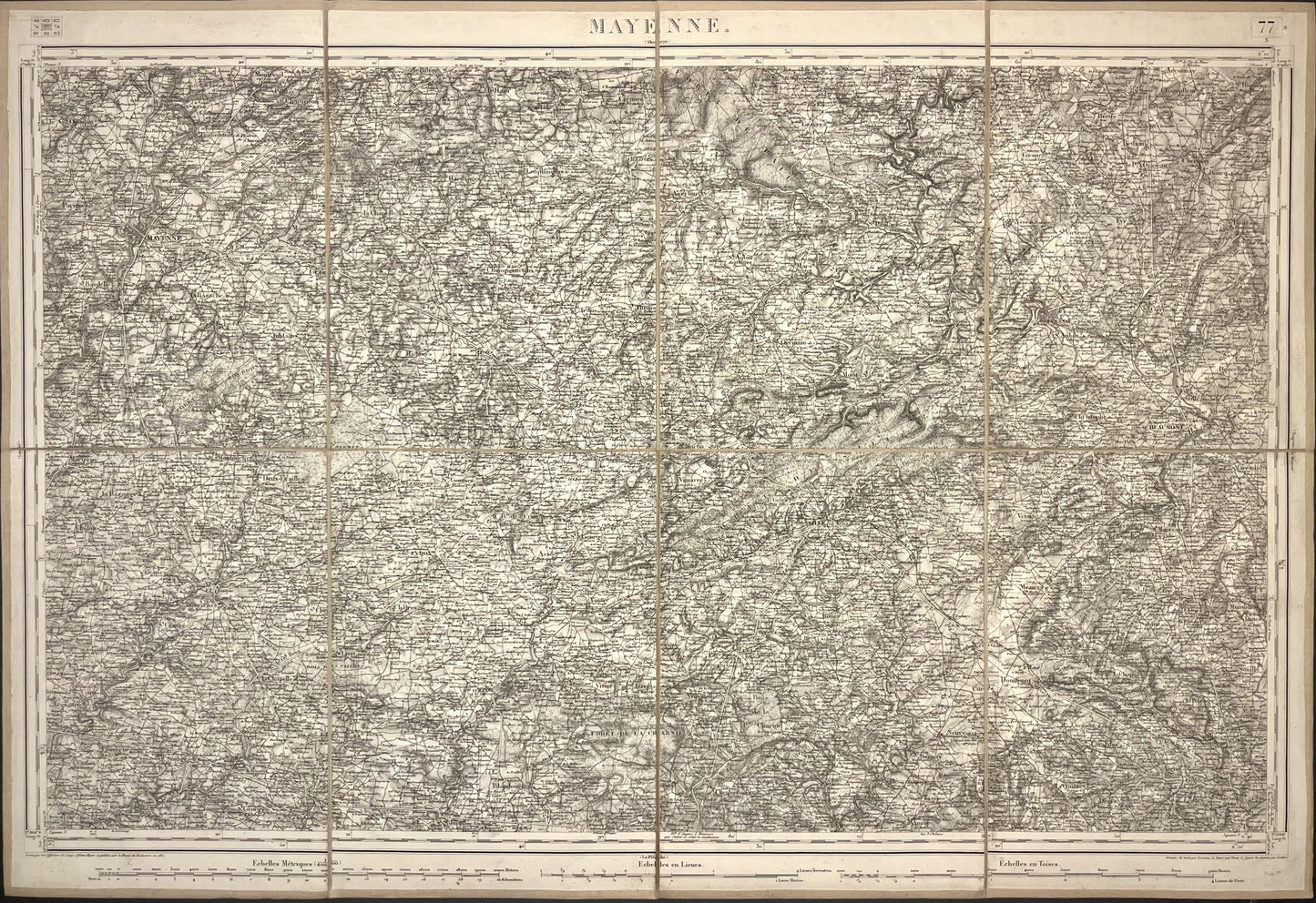 Carte Etat-Major ancienne Mayenne