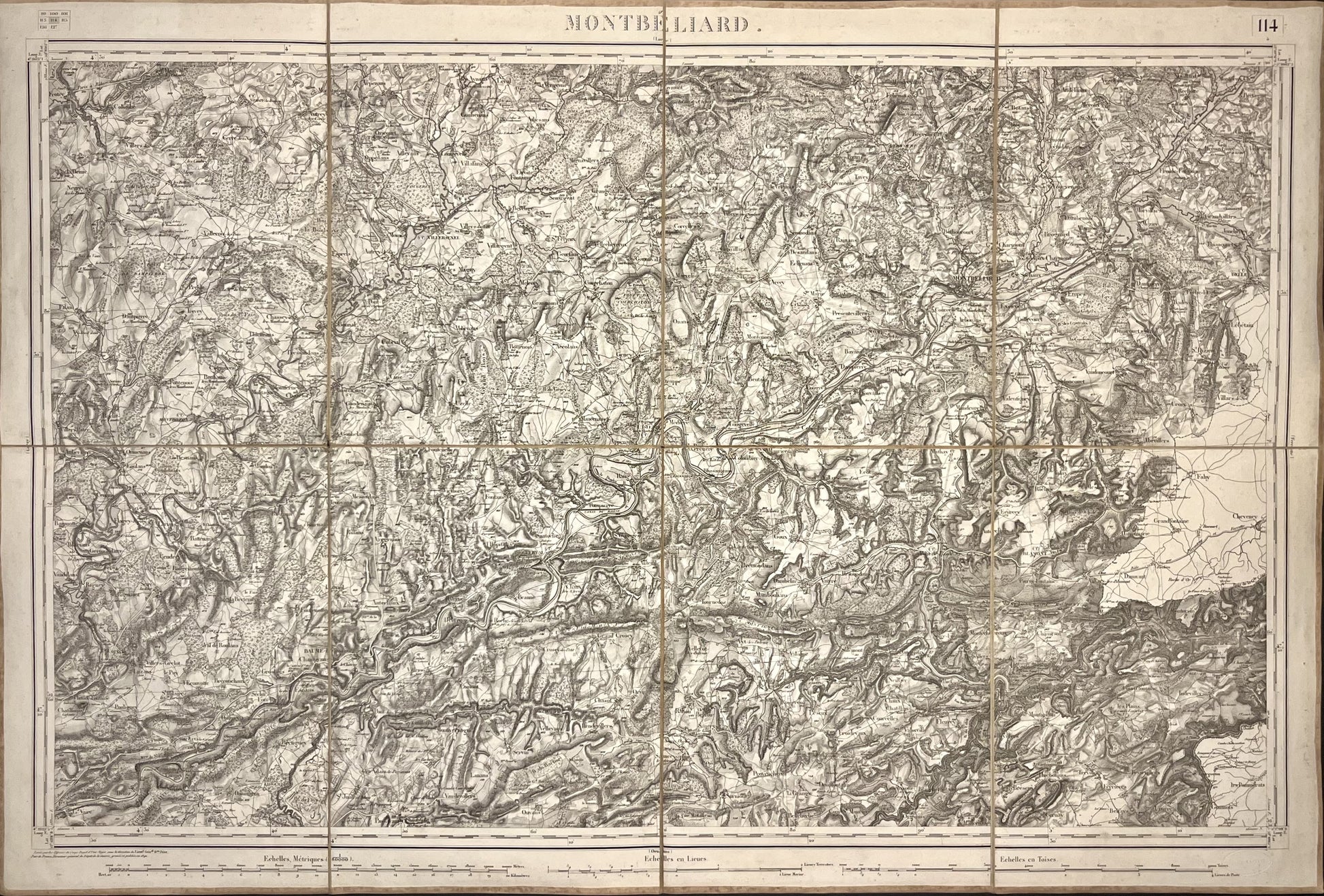 Carte Etat-Major ancienne Montbeliard
