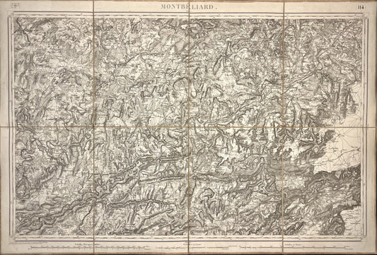 Carte Etat-Major ancienne Montbeliard