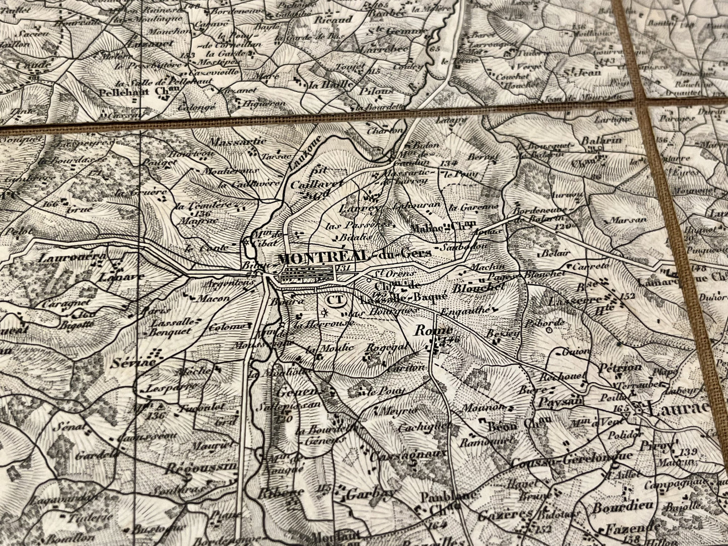 Carte Etat-Major ancienne Montreal Gers