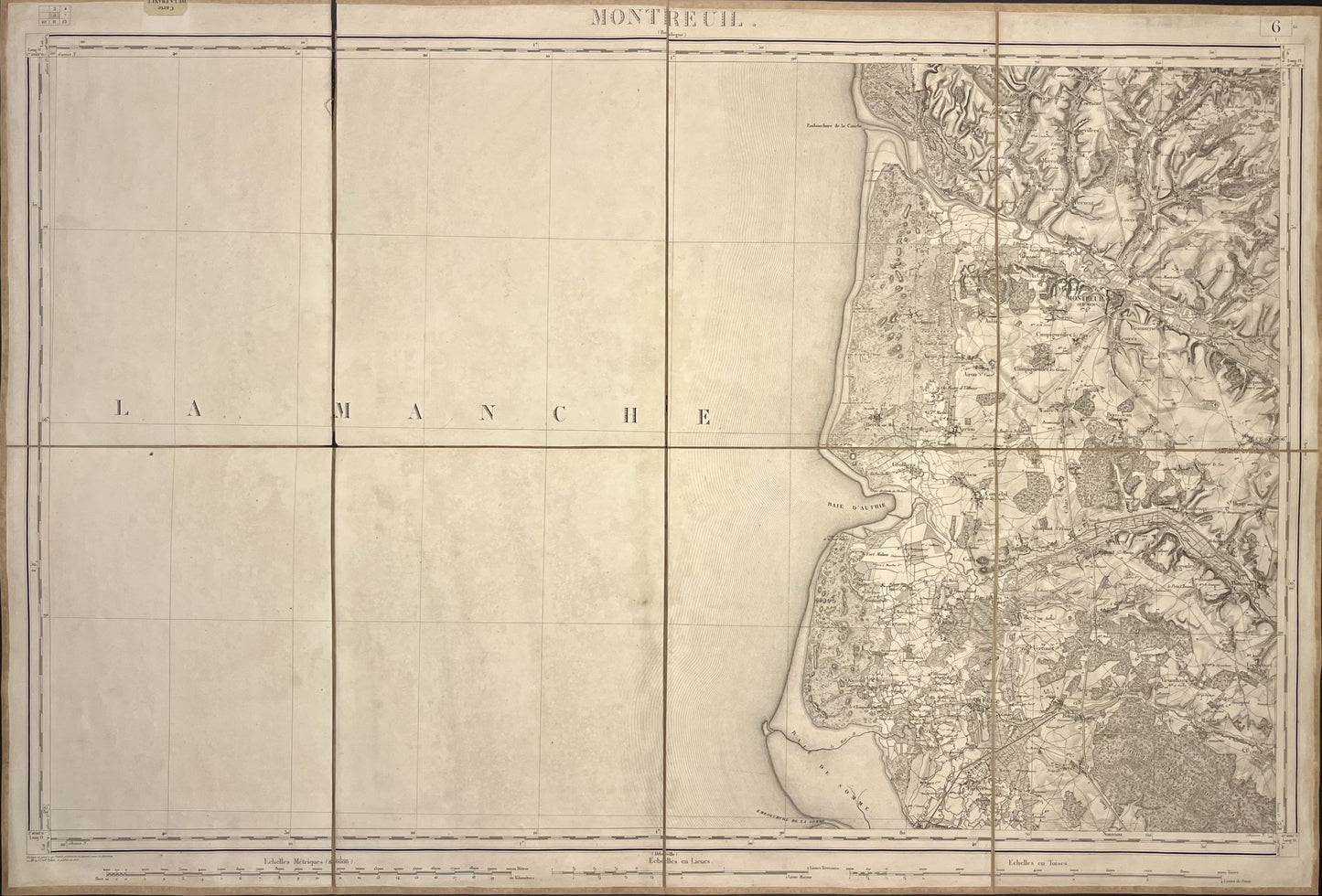 Carte Etat-Major ancienne Montreuil-sur-Mer