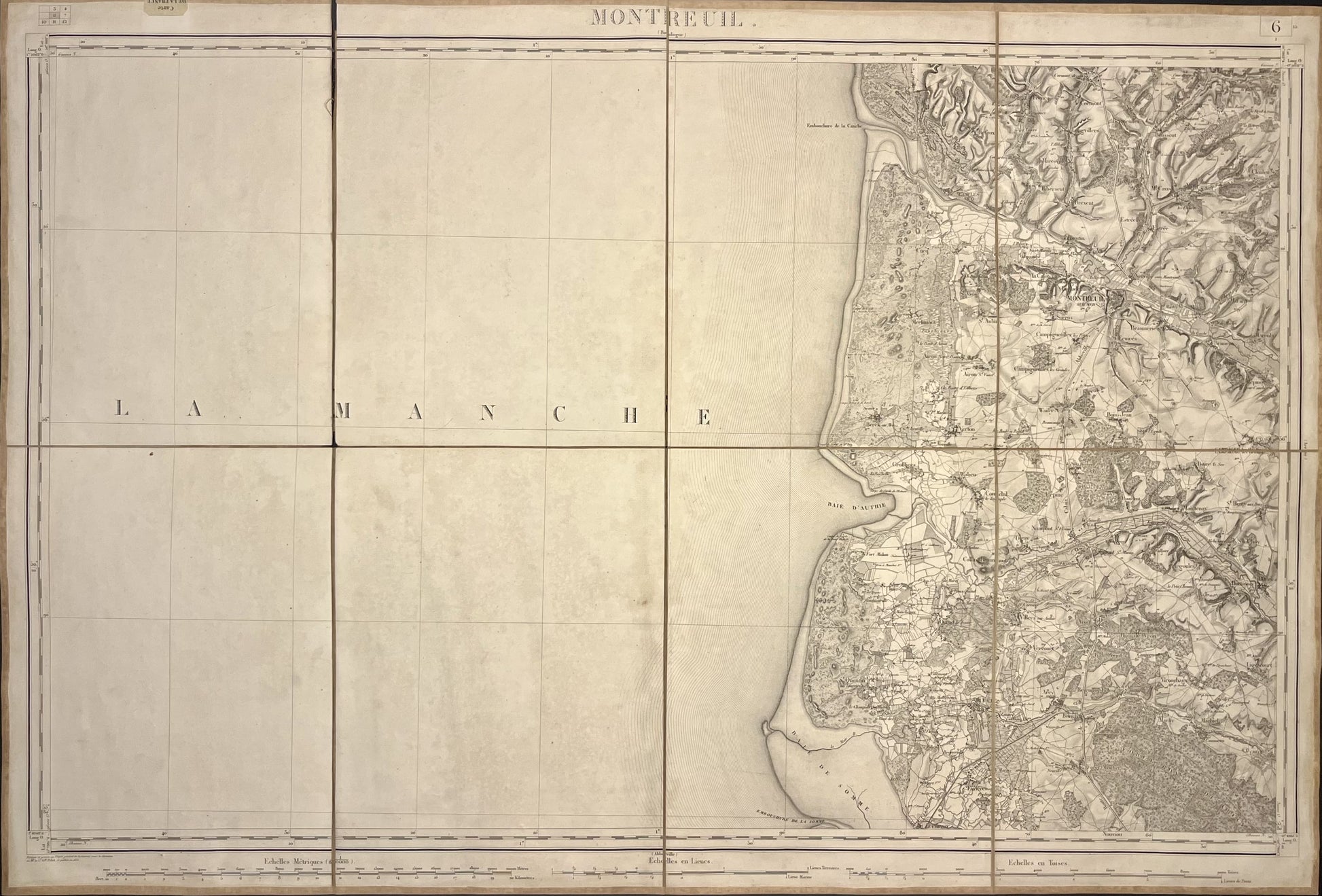 Carte Etat-Major ancienne Montreuil-sur-Mer