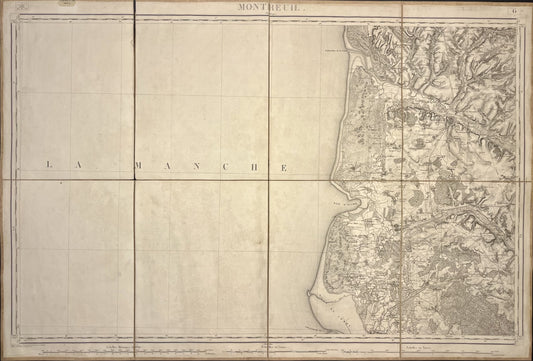 Carte Etat-Major ancienne Montreuil-sur-Mer