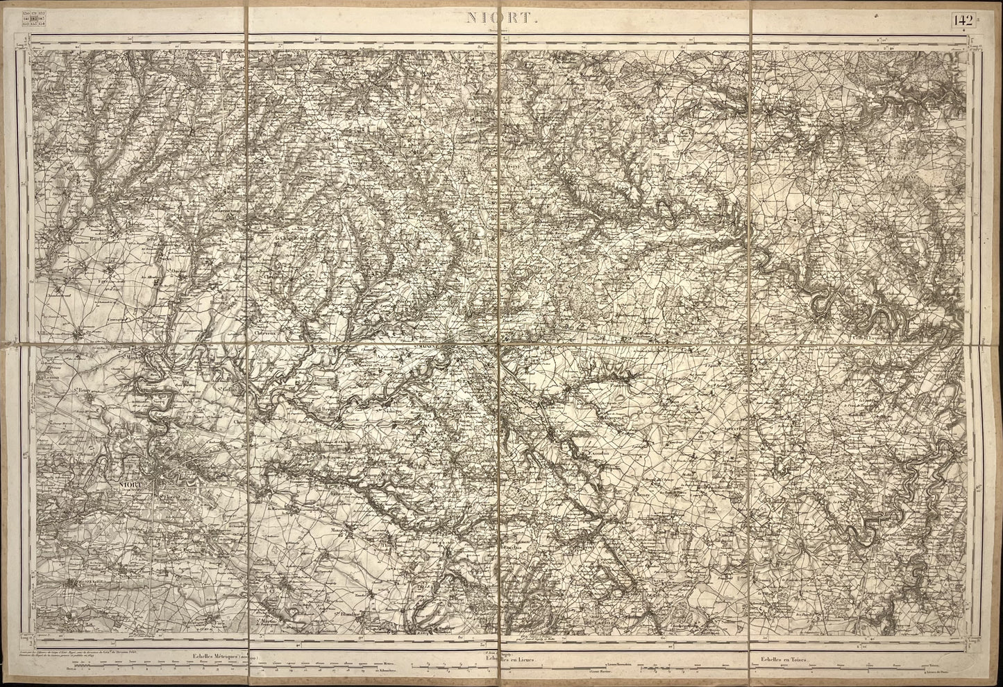 Carte Etat-Major ancienne Niort