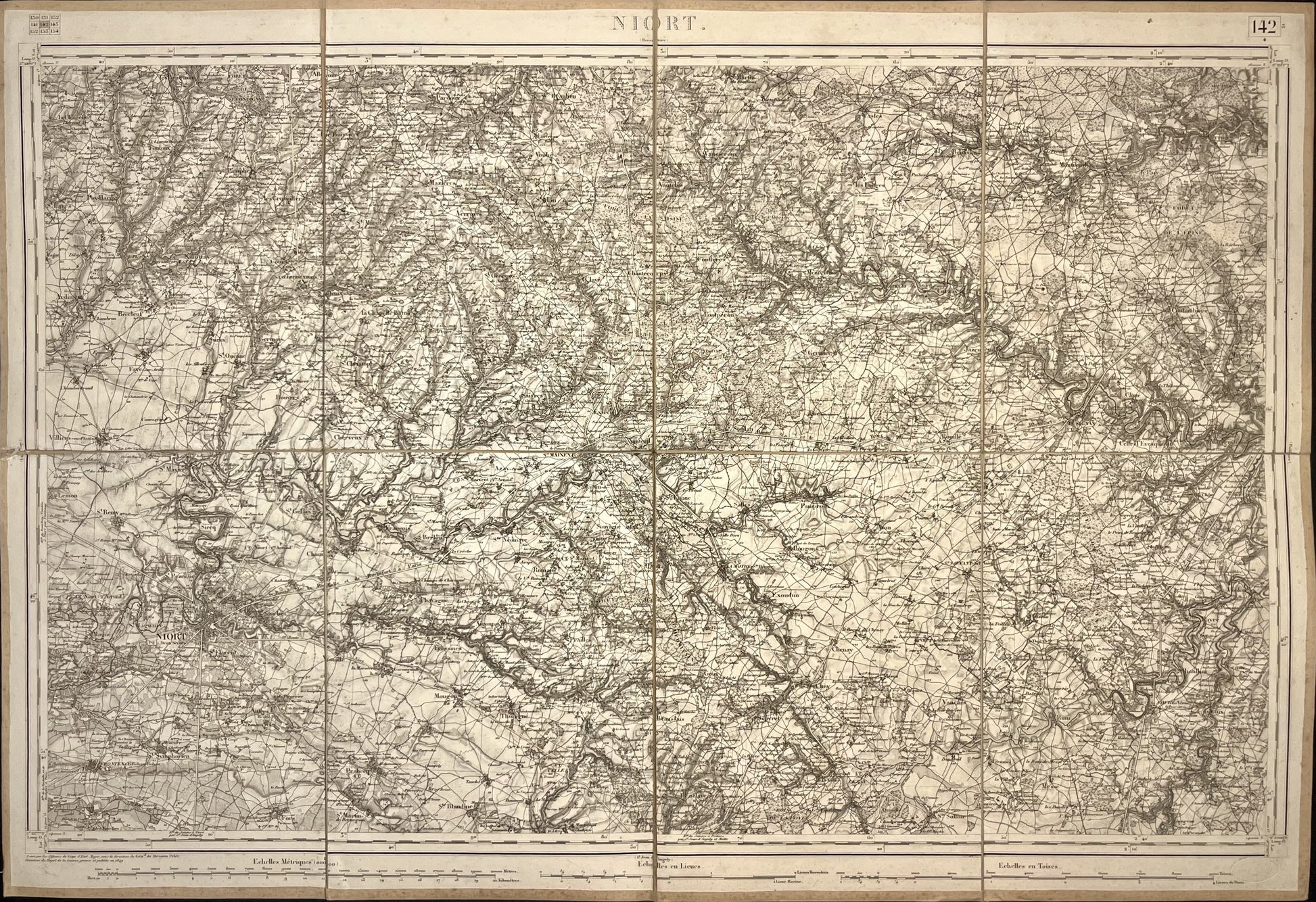 Carte Etat-Major ancienne Niort
