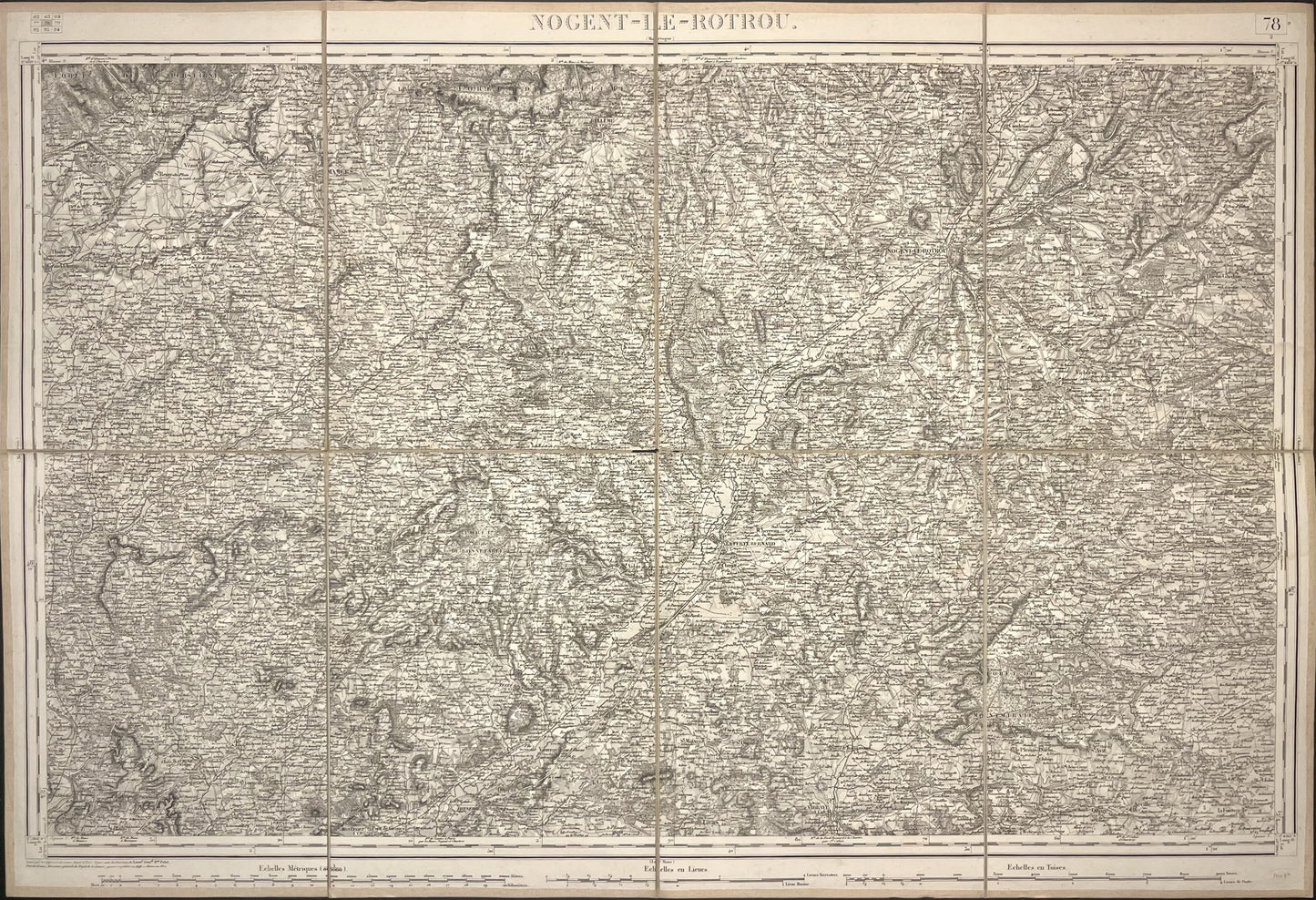 Carte Etat-Major ancienne Nogent-le-Rotrou