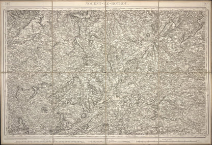 Carte Etat-Major ancienne Nogent-le-Rotrou