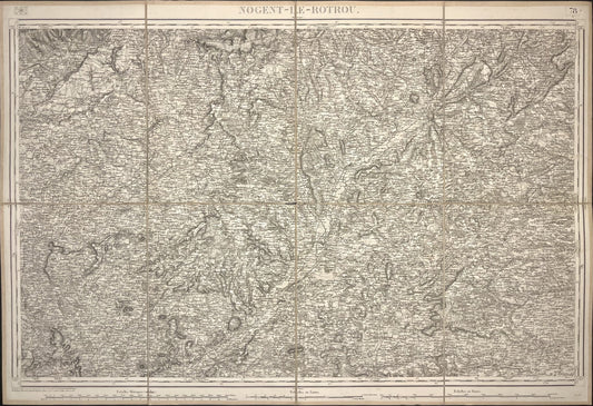 Carte Etat-Major ancienne Nogent-le-Rotrou