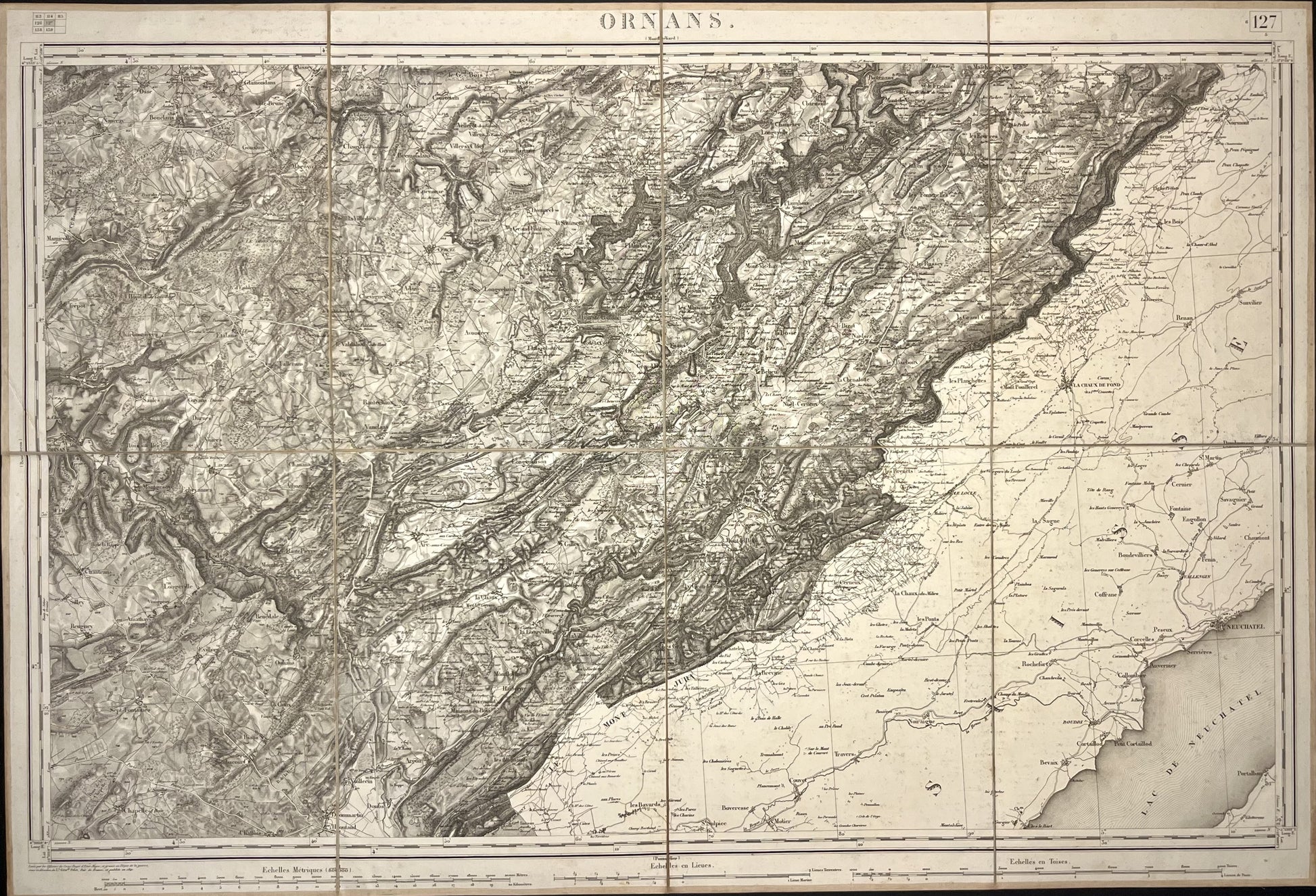 Carte Etat-Major ancienne Ornans
