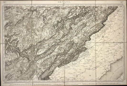 Carte Etat-Major ancienne Ornans