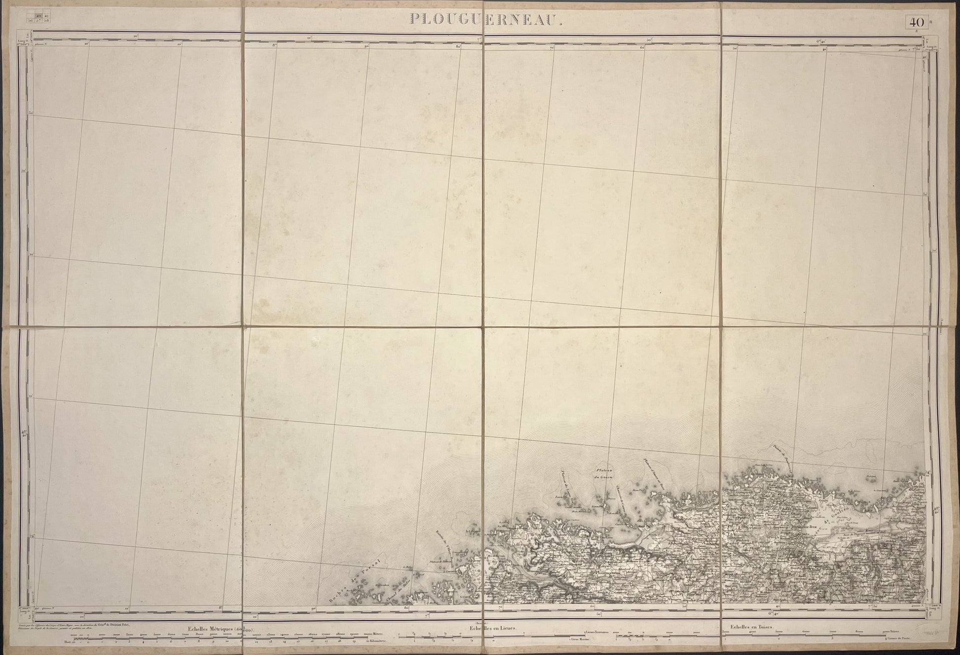 Carte Etat-Major ancienne Plouguerneau