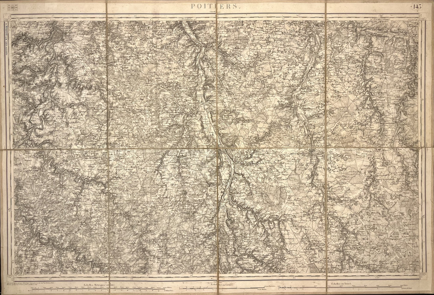 Carte Etat-Major ancienne Poitiers