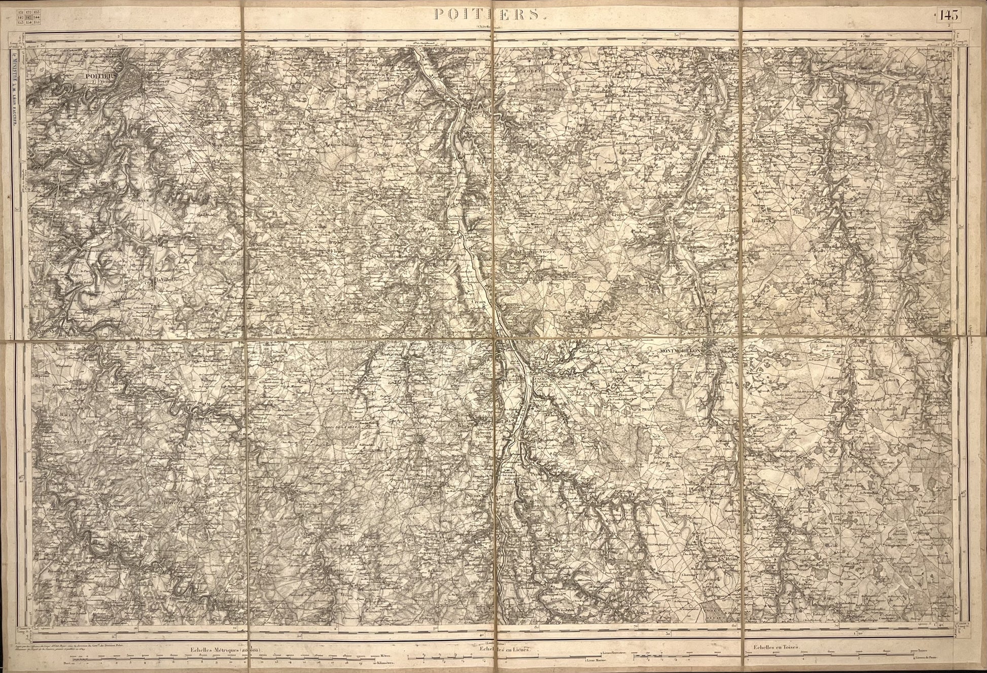 Carte Etat-Major ancienne Poitiers