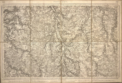 Carte Etat-Major ancienne Poitiers