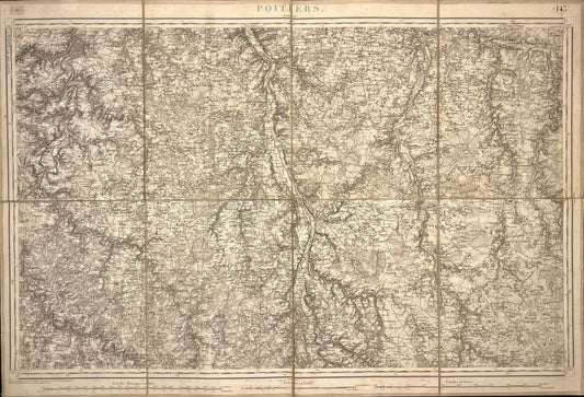 Carte Etat-Major ancienne Poitiers