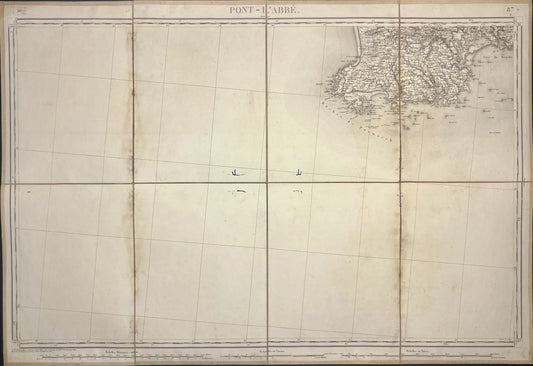 Carte Etat-Major ancienne Pont-l-Abbe