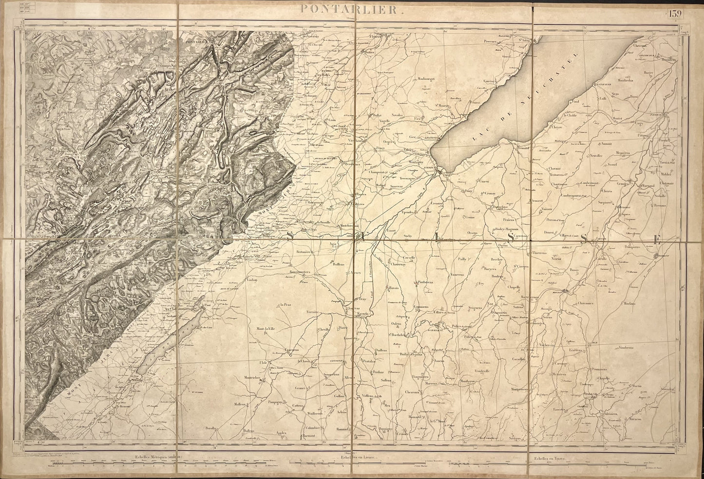 Carte Etat-Major ancienne Pontarlier