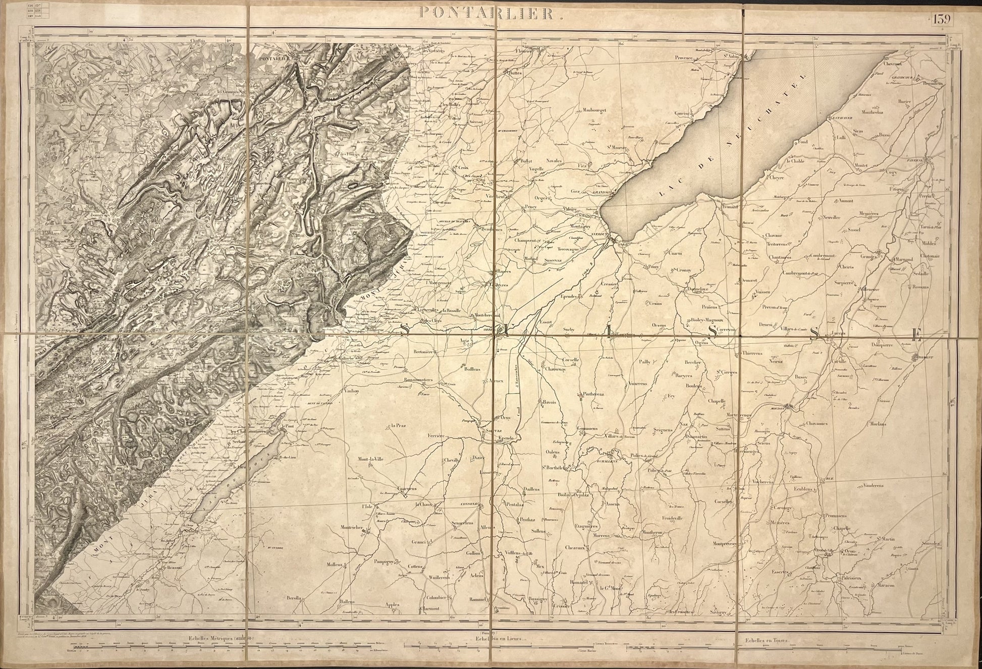 Carte Etat-Major ancienne Pontarlier