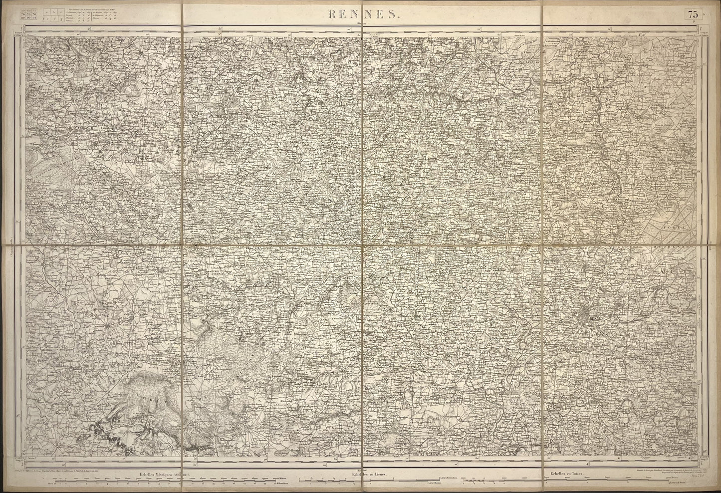 Carte Etat-Major ancienne Rennes
