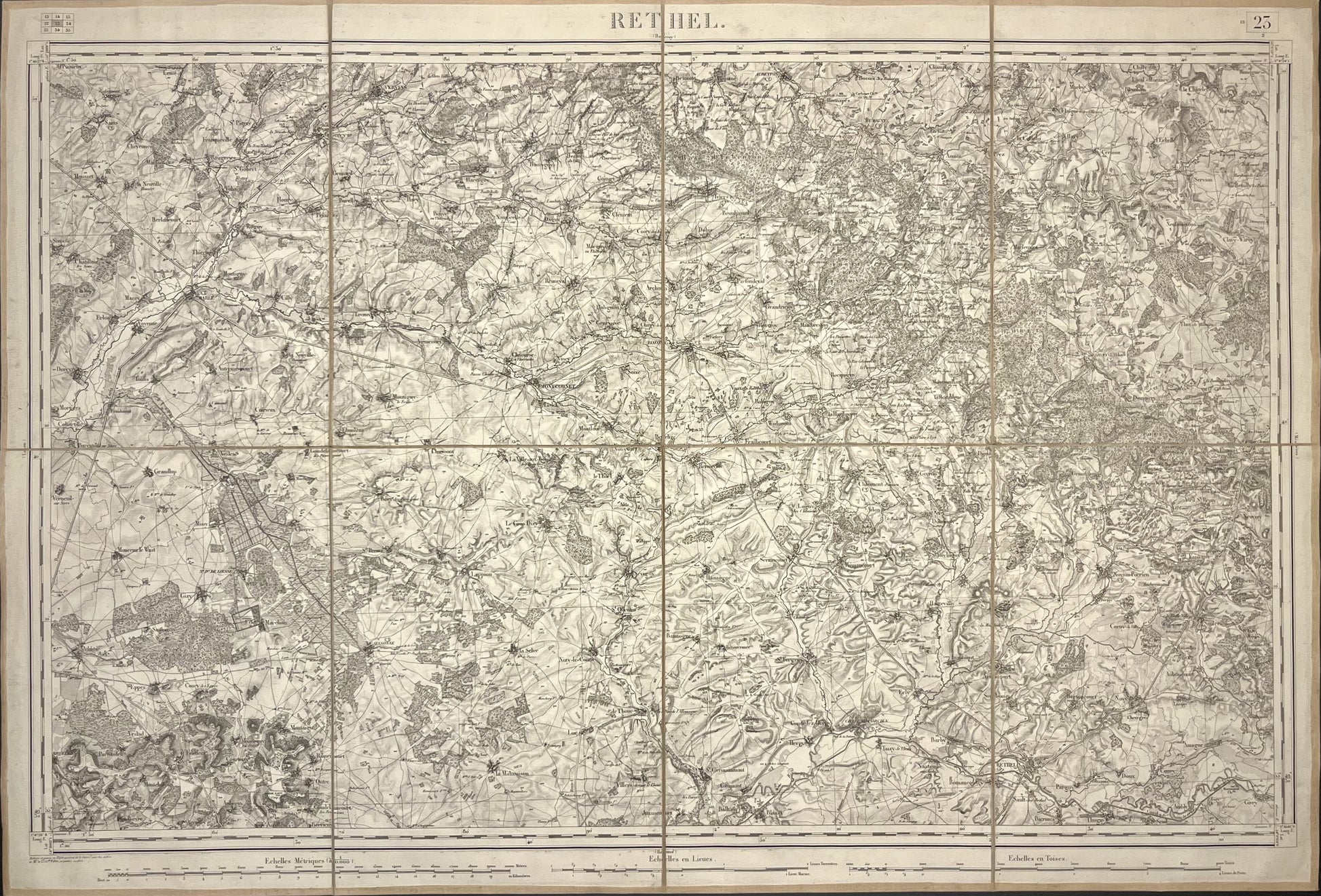 Carte Etat-Major ancienne Rethel