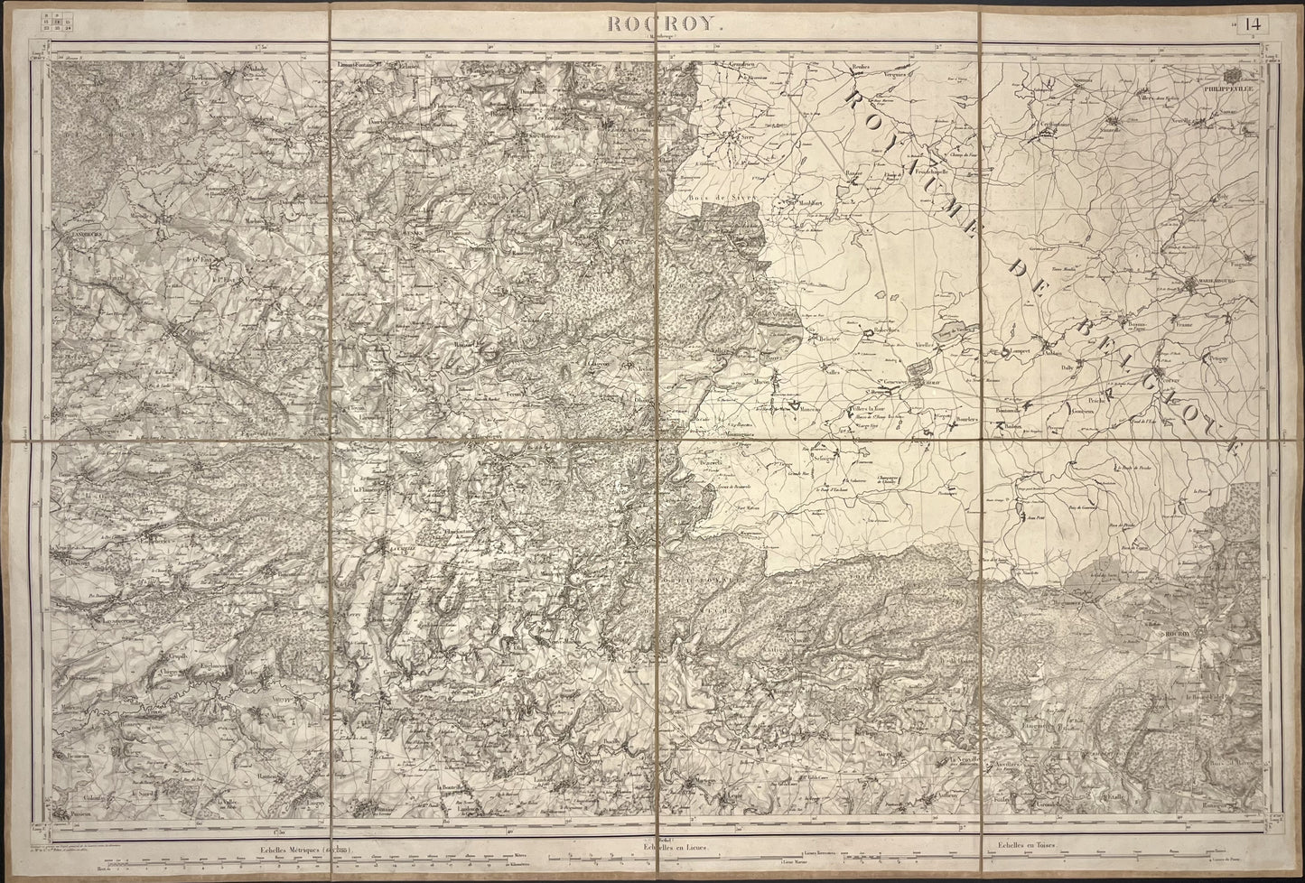 Carte Etat-Major ancienne Rocroi