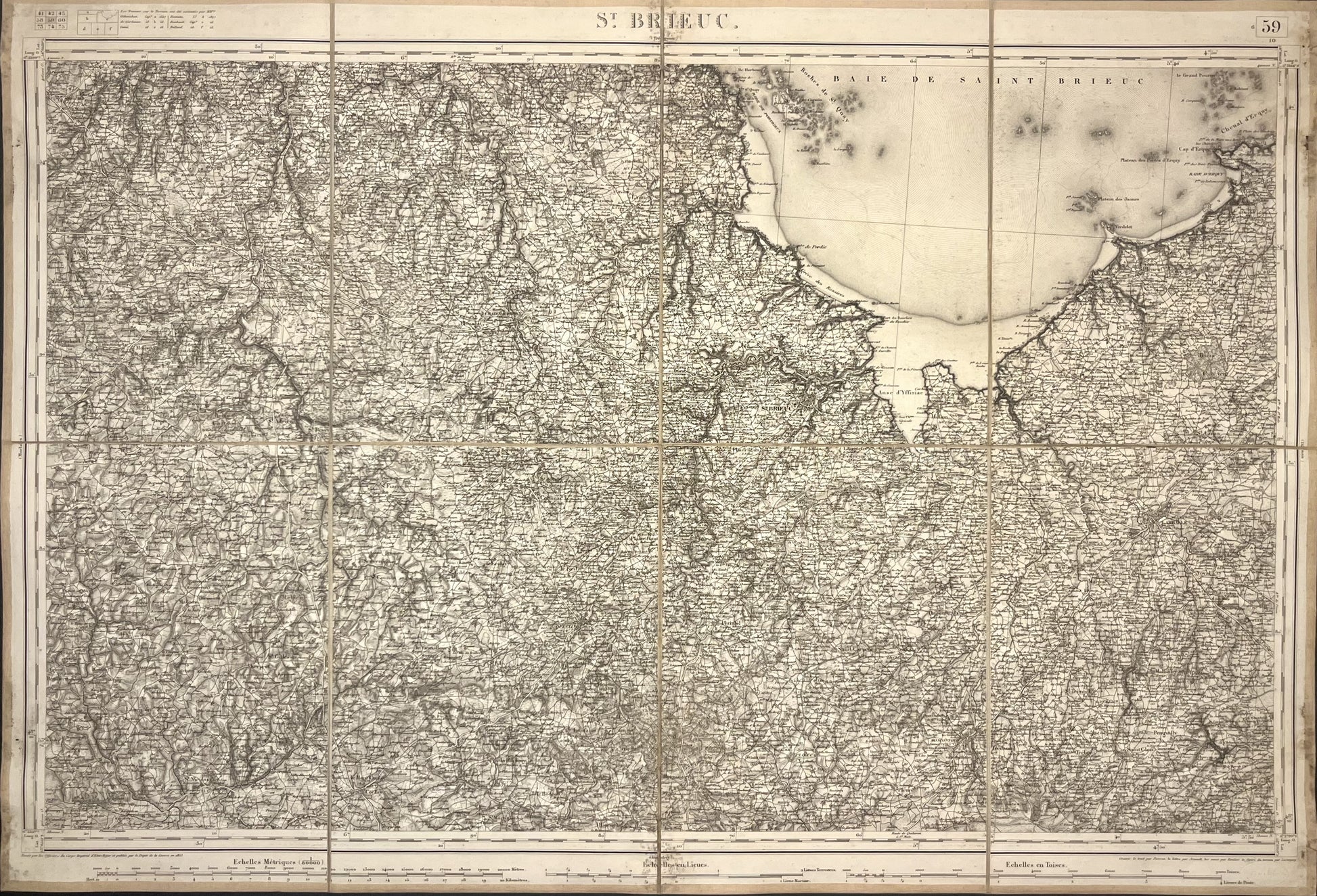 Carte Etat-Major ancienne Saint-Brieuc