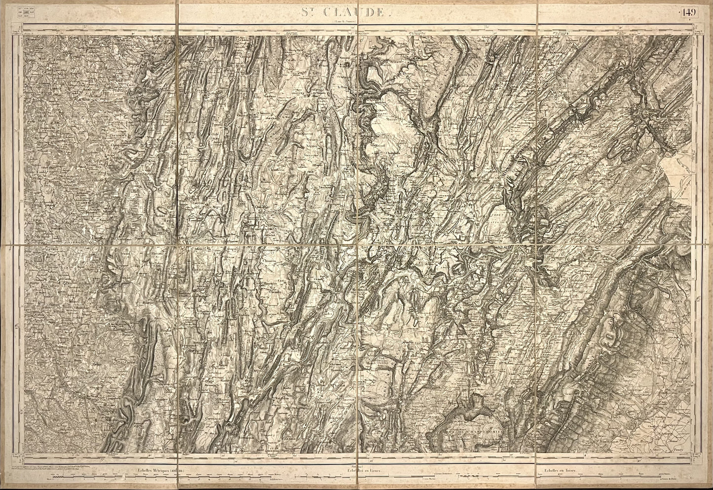 Carte Etat-Major ancienne Saint-Claude Jura