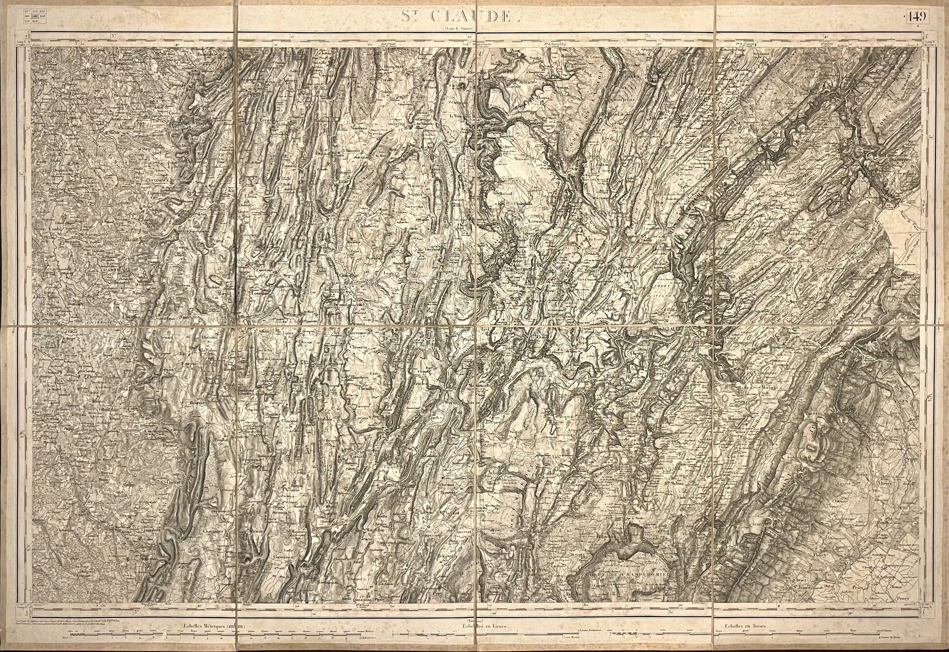 Carte Etat-Major ancienne Saint-Claude Jura
